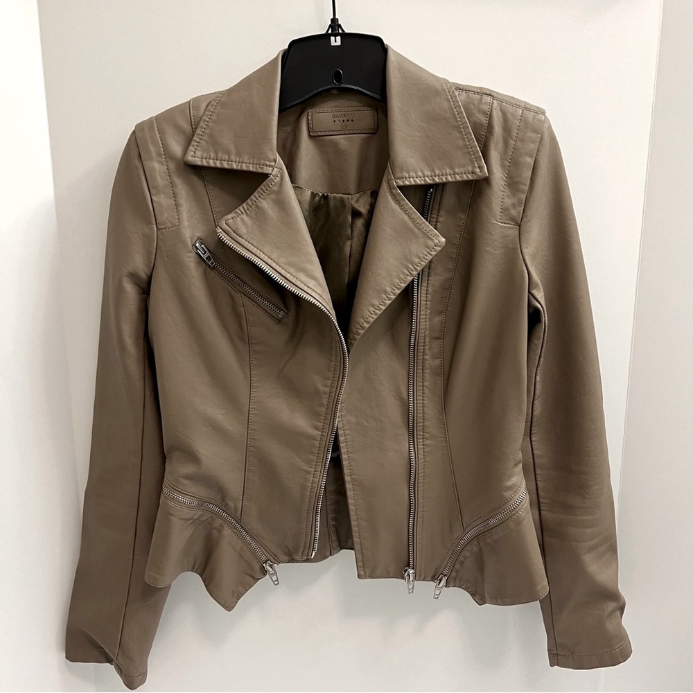 BLANK NYC Faux Leather Moto Jacket-Tan Brown - Picture 2 of 15